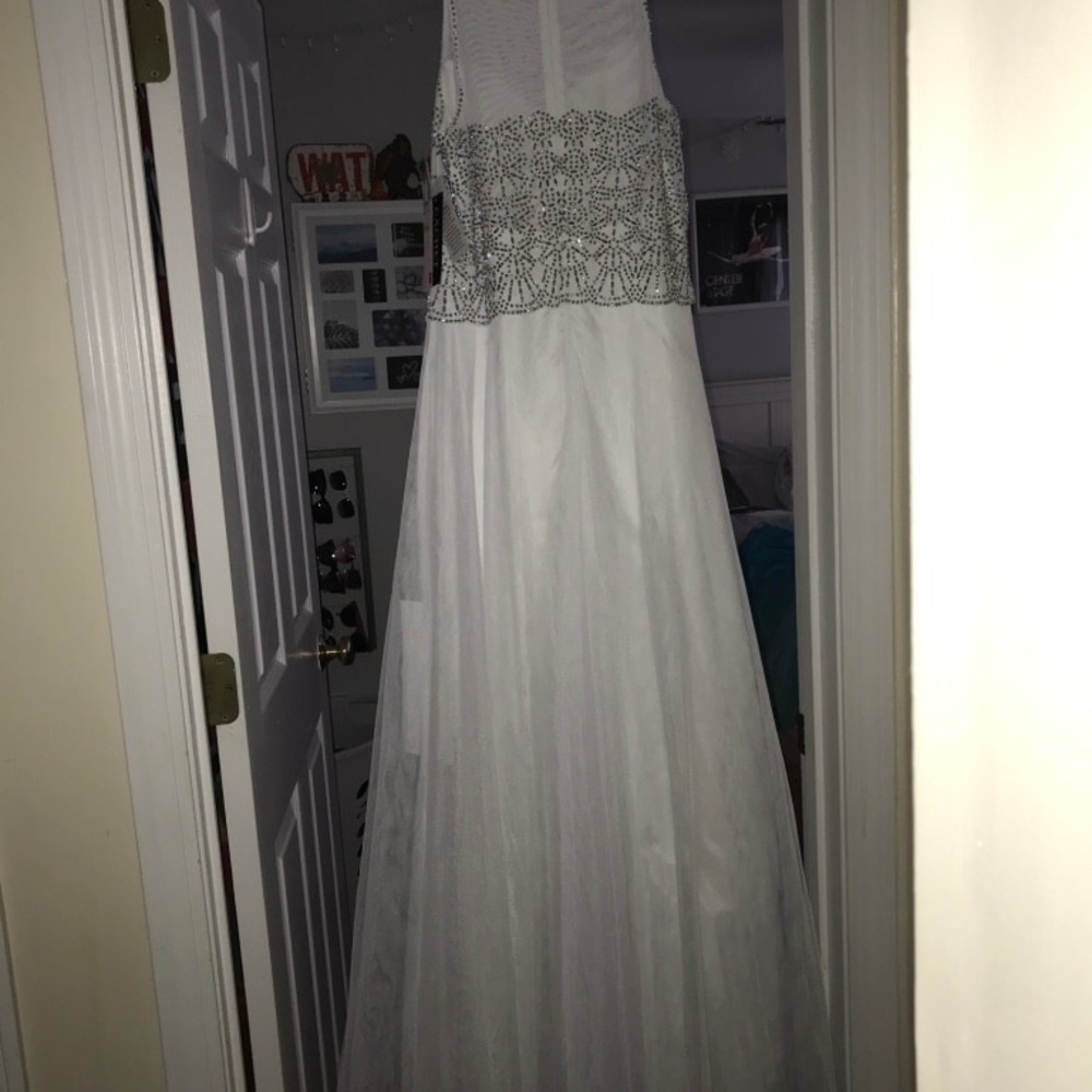 White prom dress